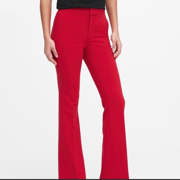 Banana Republic High Rise Flare Red Pants 1 left only - Picture 2 of 4